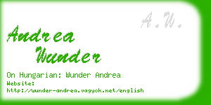 andrea wunder business card